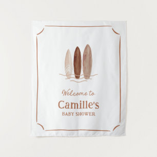 サーフベイビーシャワーのウェルカムサイン タペストリー