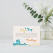 サーフベビーシャワー未包装ギフトカード エンクロージャーカード (スタンド正面)