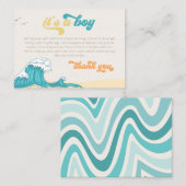 サーフベビーシャワー未包装ギフトカード エンクロージャーカード (正面/裏面)