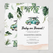 サーフベビーシャワー 招待状 (正面/裏面)