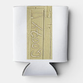 サーフボードおっちょこちょいの足サーフィン金ゴールド黄 缶クーラー (正面)