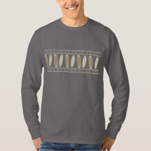 サーフボードおよび熱帯ボーダー Tシャツ