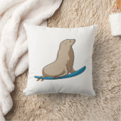 サーフボードでサーファーとしてシール クッション (ブランケット)