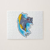 サーフボードでサーファーとしてシール ジグソーパズル (横)