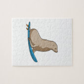 サーフボードでサーファーとしてシール ジグソーパズル (横)