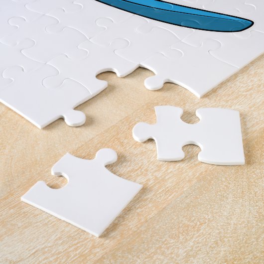 サーフボードでサーファーとしてシール ジグソーパズル (側面)