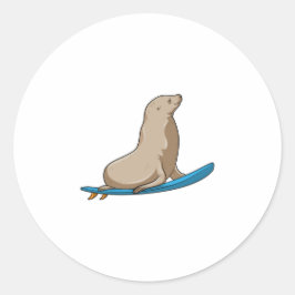 サーフボードでサーファーとしてシール ラウンドシール