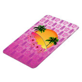 サーフボードとハイビスカスの花 マグネット (左側)