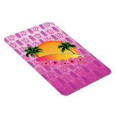 サーフボードとハイビスカスの花 マグネット (右側)