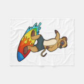 サーフボードとメルカート フリースブランケット (正面(横))