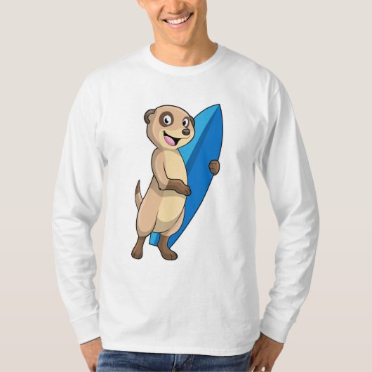サーフボードとメルカート Tシャツ (正面)