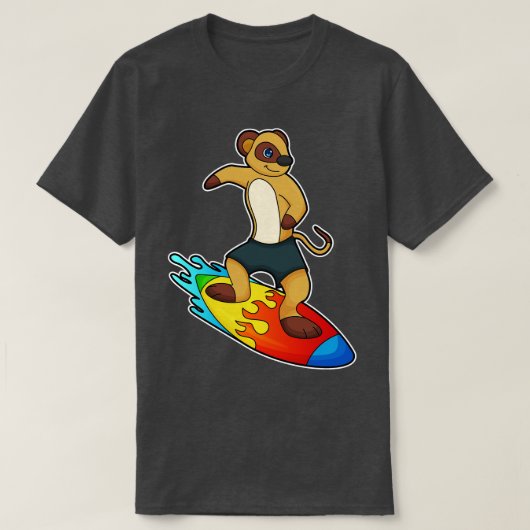 サーフボードとメルカート Tシャツ (デザイン正面)