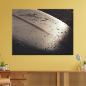 サーフボードにサンセットを引き伸ばしキャンバス印刷 キャンバスプリント (インサイチュ (リビング))
