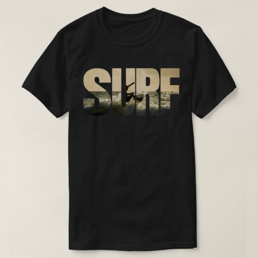 サーフボードに乗る男性 Tシャツ (デザイン正面)