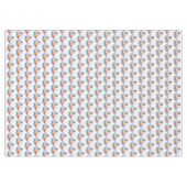 サーフボードのスカーフバンドで波乗りハッピーパグ犬 テーブルクロス (正面(横))