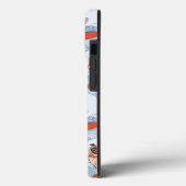 サーフボードのスカーフバンドで波乗りハッピーパグ犬 Case-Mate iPhoneケース (裏面 / 左)