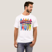 サーフボードのハワイの旗 Tシャツ (正面フル)