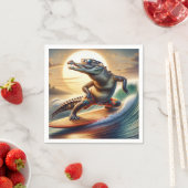 サーフボードのワニ スタンダードカクテルナプキン (インサイチュ)