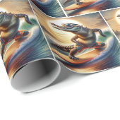 サーフボードのワニ ラッピングペーパー (ロールコーナー)