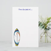 サーフボードの文房具 便箋 (スタンド正面)