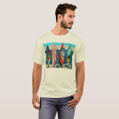サーフボードの絵を描くこと Tシャツ (正面フル)