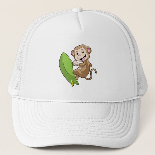 サーフボードを使ったサーファーとしてのサル キャップ (正面)