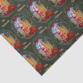 サーフボードを持つハワイアンサンタ 薄葉紙 (詳細)