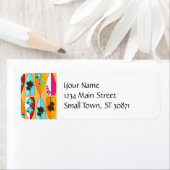 サーフボードオンザボードウォークサマービーチテーマ ラベル (インサイチュ)