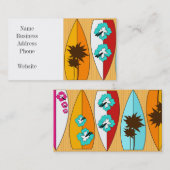 サーフボードオンザボードウォークサマービーチテーマ 名刺 (正面/裏面)
