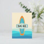 サーフボードオンビーチフラットホリデーカード シーズンカード (スタンド正面)