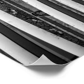 サーフボードオンビーチラックコースタルアート ポスター (角)