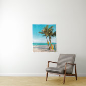 サーフボードオンビーチ装飾用クッション タペストリー (インサイチュ)