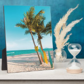 サーフボードオンビーチ装飾用クッション フォトプラーク (側面)