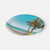 サーフボードオンビーチ装飾用クッション ペーパープレート (アングル)