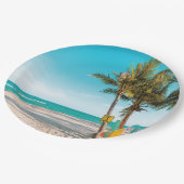 サーフボードオンビーチ装飾用クッション ペーパープレート (アングル)