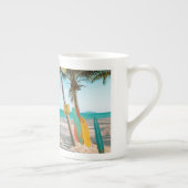 サーフボードオンビーチ装飾用クッション ボーンチャイナマグカップ (右)