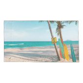 サーフボードオンビーチ装飾用クッション 枕カバー (裏面)