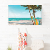 サーフボードオンビーチ装飾用クッション 横断幕 (インサイチュ)