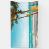 サーフボードオンビーチ装飾用クッション 横断幕 (縦)