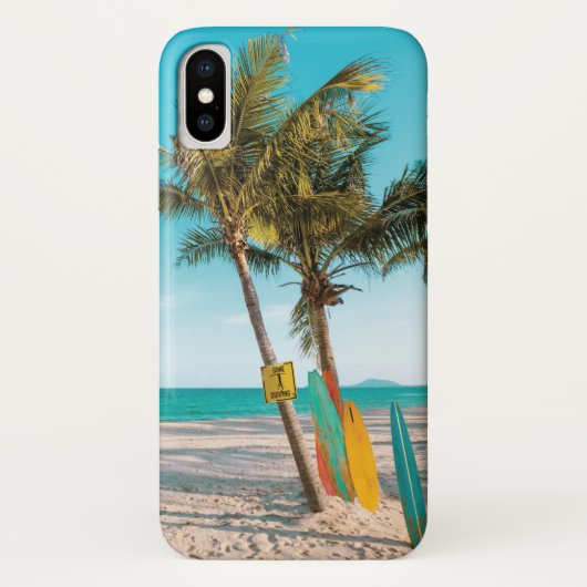 サーフボードオンビーチ装飾用クッション Case-Mate iPhoneケース (裏面)