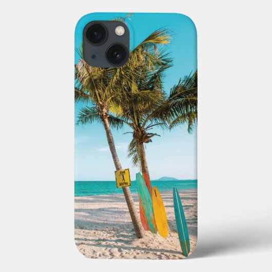 サーフボードオンビーチ装飾用クッション Case-Mate iPhoneケース (裏面)
