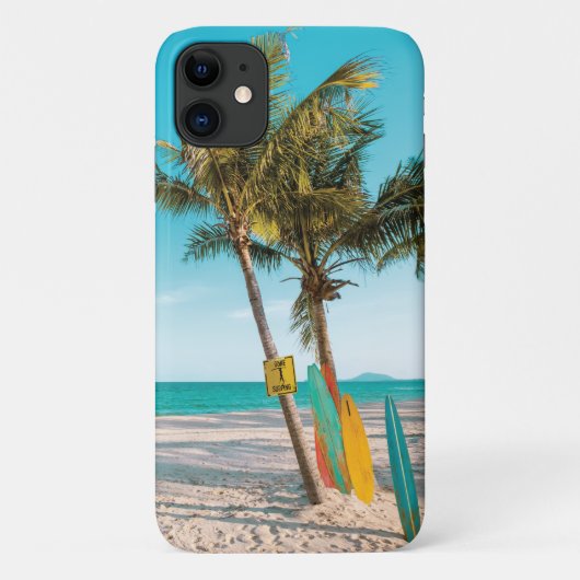 サーフボードオンビーチ装飾用クッション Case-Mate iPhoneケース (裏面)