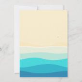 サーフボードオンビーチ誕生日 招待状 (裏面)