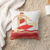 サーフボードオンベーコンウェーブ クッション (ブランケット)