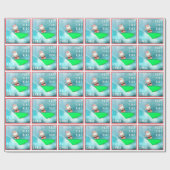 サーフボードクリスマスギフトラッピング紙 ラッピングペーパー (フラット)