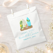 サーフボードサンクスユーウェディングシャワーフリットバッグ フェイバーバッグ (クリップ留めされた状態)