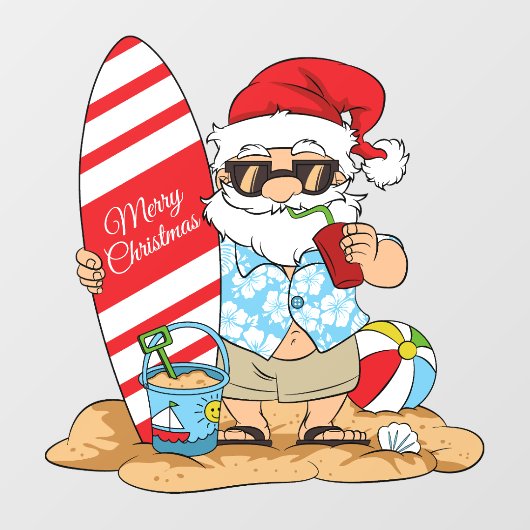 サーフボードサンタウインドウロック ウィンドウサイン (シート)