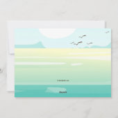 サーフボードサンタ ホリデー グリーティング カード (裏面)