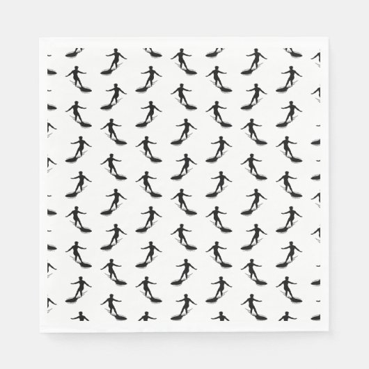 サーフボードサーフィンカスタムパターン背景色 スタンダードランチョンナプキン (正面)