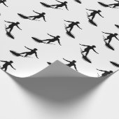 サーフボードサーフィンカスタムパターン背景色 ラッピングペーパー (角)